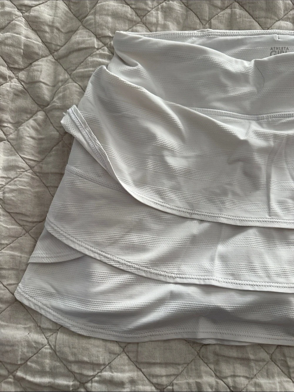 Athleta White Layered Athletic Skort
